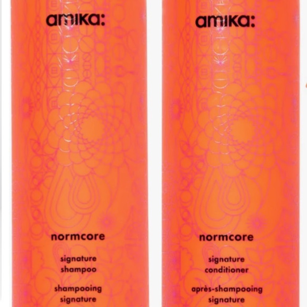 Amika Normcore Shampoo and Conditioner Liter SET W/ FREE PUMPS! New.